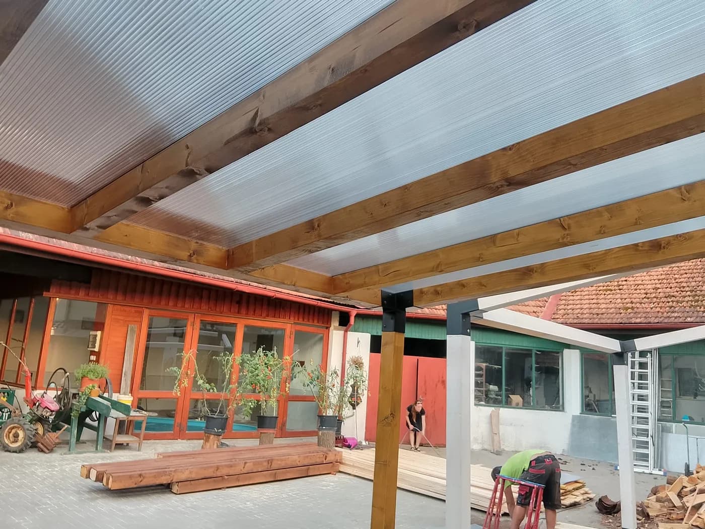 Reálná pergola WMG po montáži