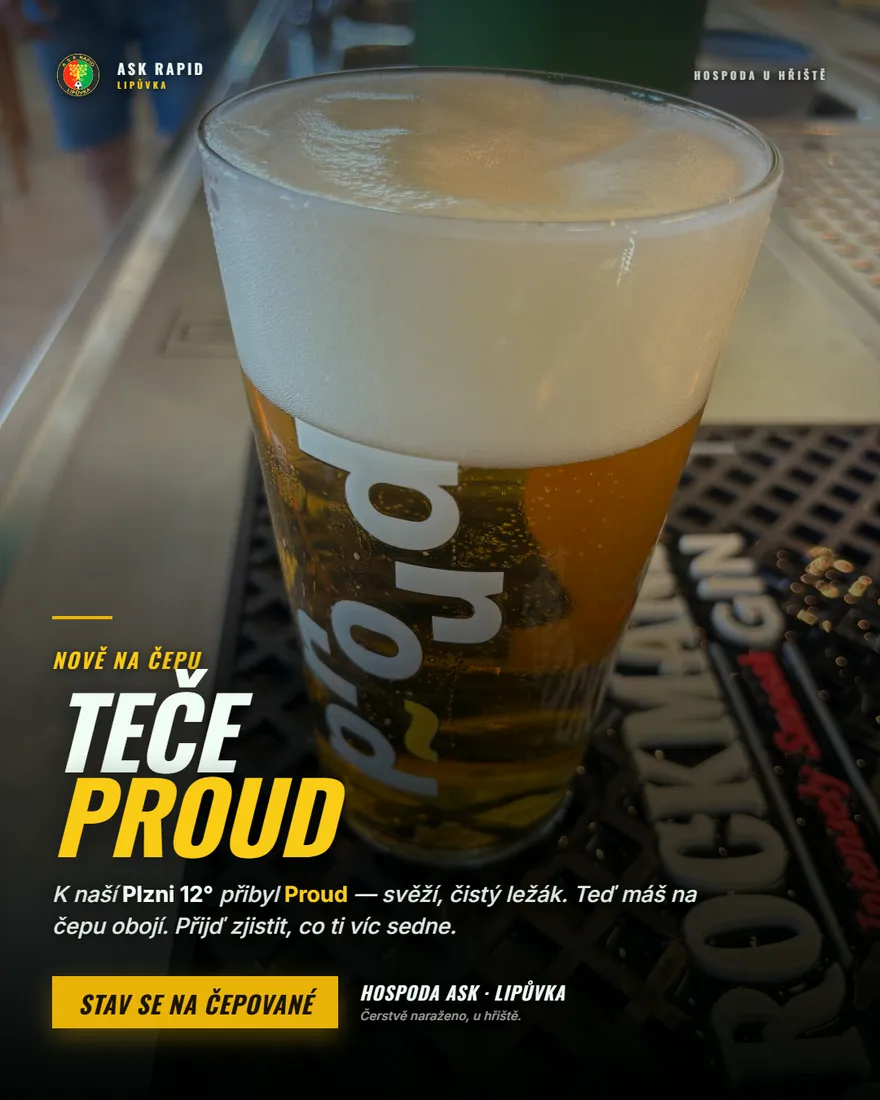 Post hospody: Proud na čepu