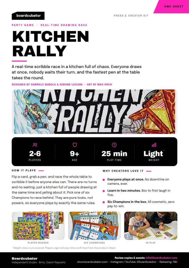 One-pager Kitchen Rally
