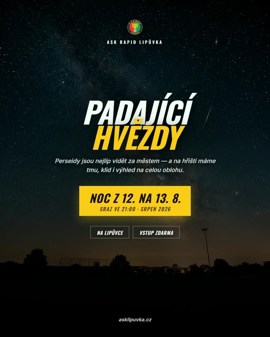 Plakát na noc padajících hvězd