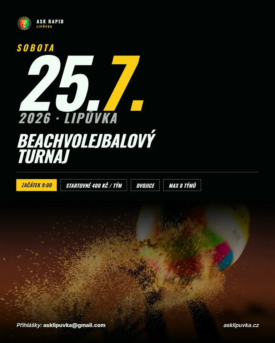 Plakát na beachvolejbalový turnaj