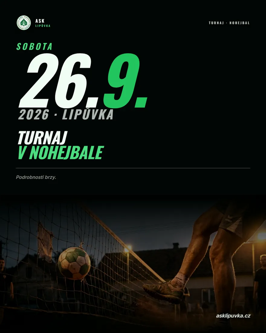 Plakát na nohejbalový turnaj